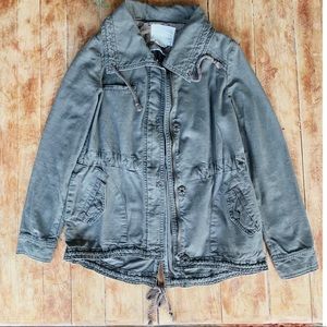 ANTHROPOLOGIE Khaki/Olive Cargo Jacket Size Small